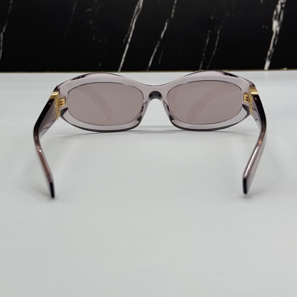 NEW MIU MIU SUNGLASSES MU14ZS 12W20I OVAL PURPLE WOMEN SMU 14Z 12W20I EYEWEAR - Picture 7 of 12